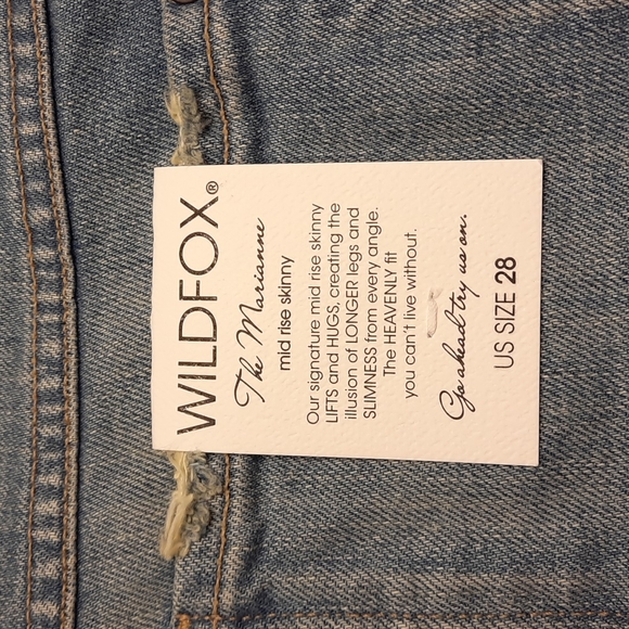 🥳HPx2🥳 NWT, Wildfox The Marianne Mid-Rise in Poetry Jeans - Picture 11 of 15